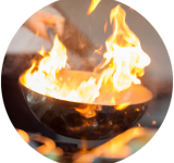 Poele en feu